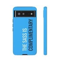 'The Sass is Complimentary' Phone Case ('Two Guys' Blue) - Image 53