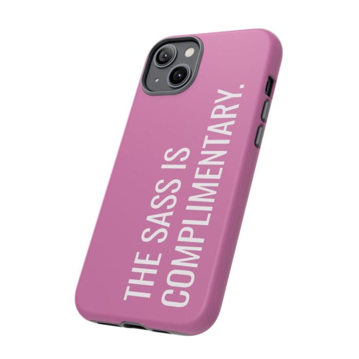 'The Sass is Complimentary' Phone Case (Light Pink) - Image 76