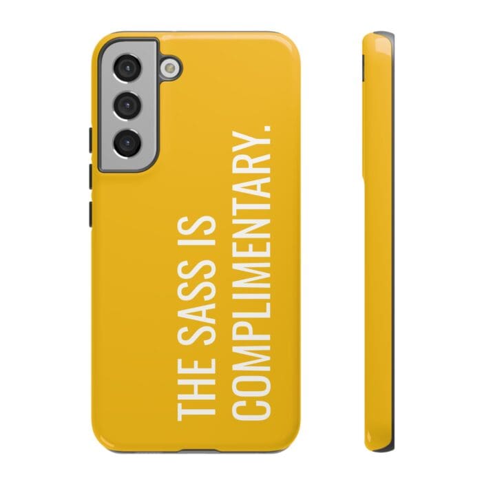 'The Sass is Complimentary' Phone Case (Yellow) - Image 61