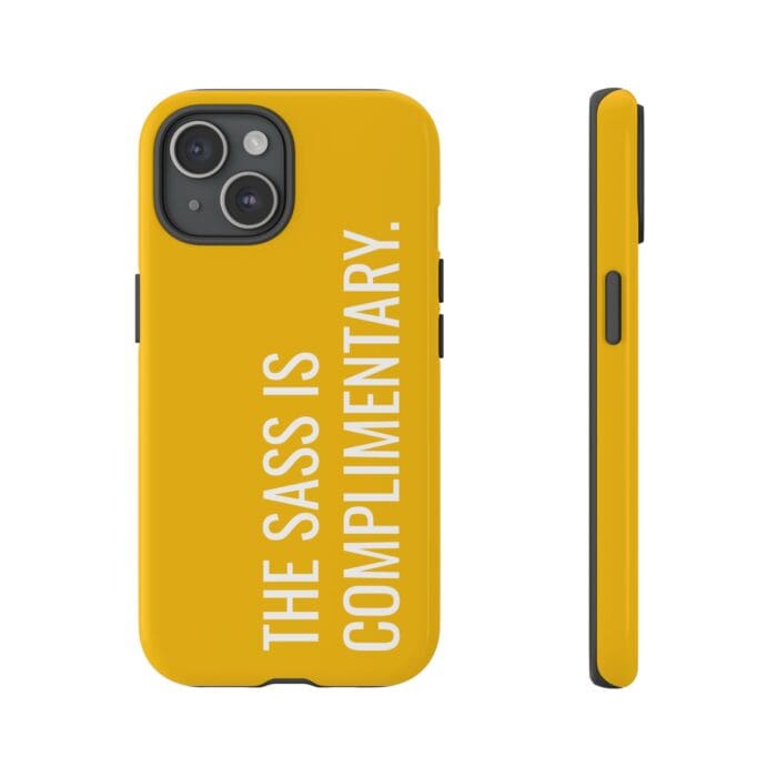 'The Sass is Complimentary' Phone Case (Yellow) - Image 101