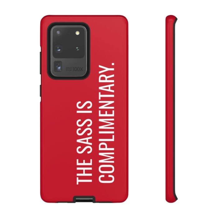 'The Sass is Complimentary' Phone Case (Red) - Image 25