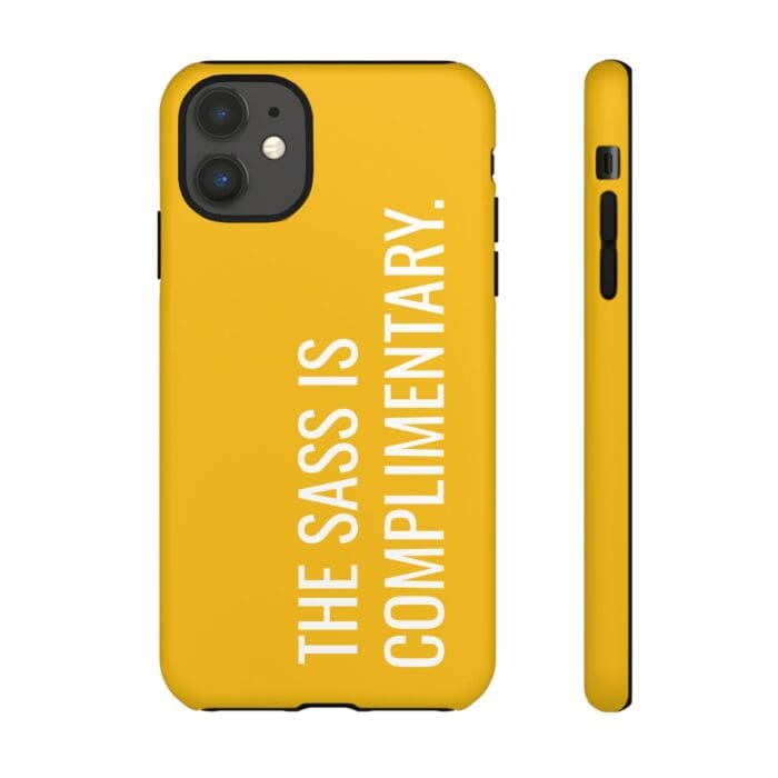 'The Sass is Complimentary' Phone Case (Yellow) - Image 18