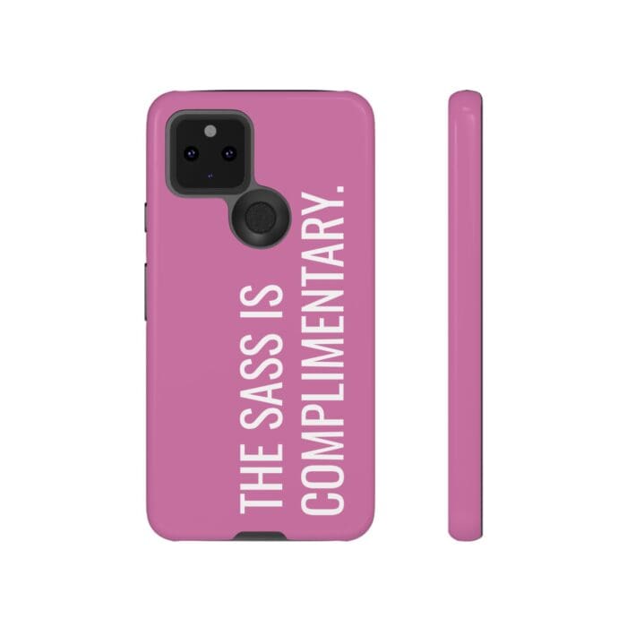 'The Sass is Complimentary' Phone Case (Light Pink) - Image 51