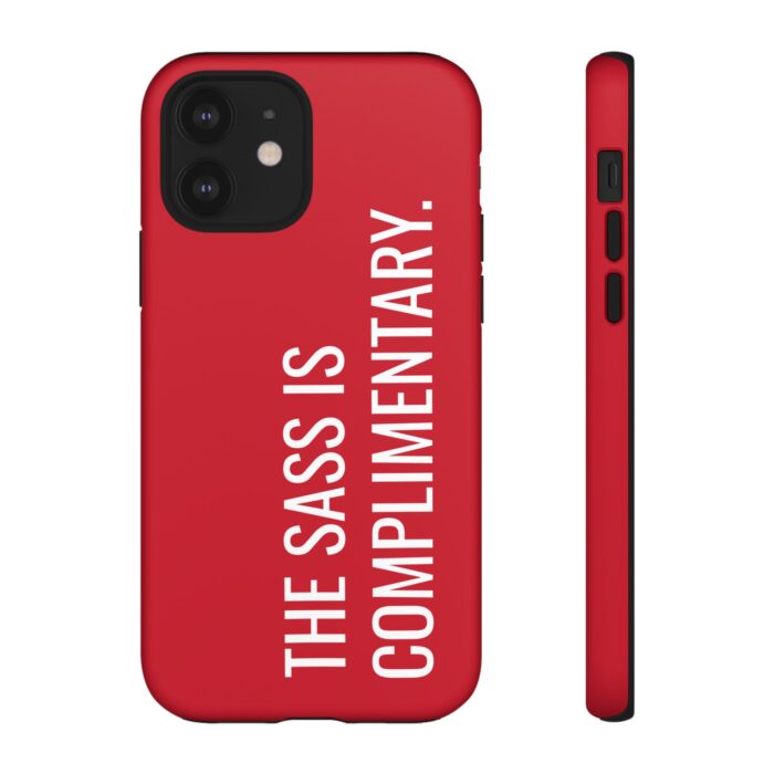 'The Sass is Complimentary' Phone Case (Red) - Image 32