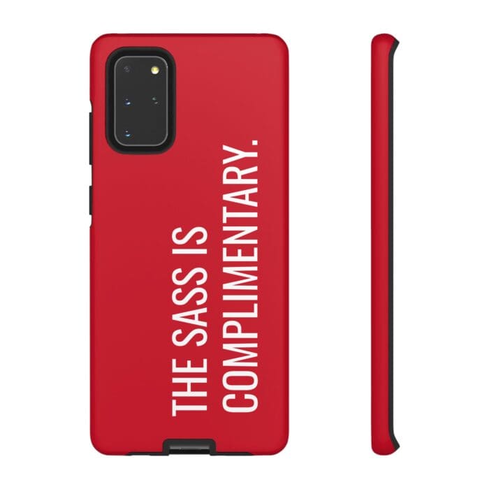 'The Sass is Complimentary' Phone Case (Red) - Image 28