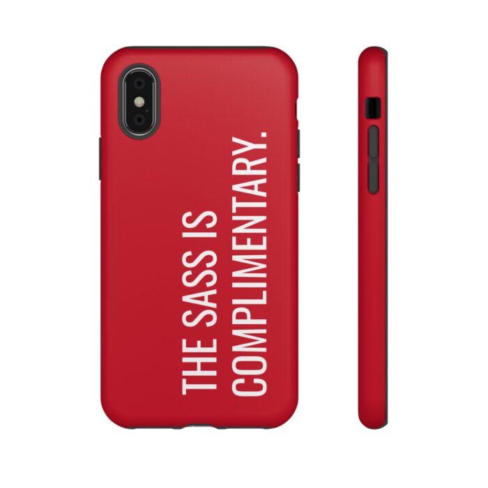 'The Sass is Complimentary' Phone Case (Red) - Image 10