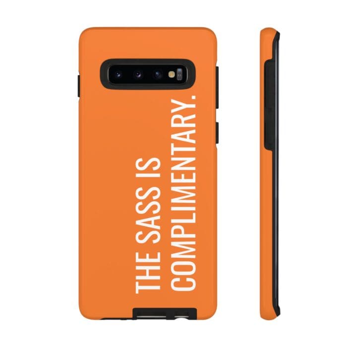 'The Sass is Complimentary' Phone Case (Orange) - Image 15