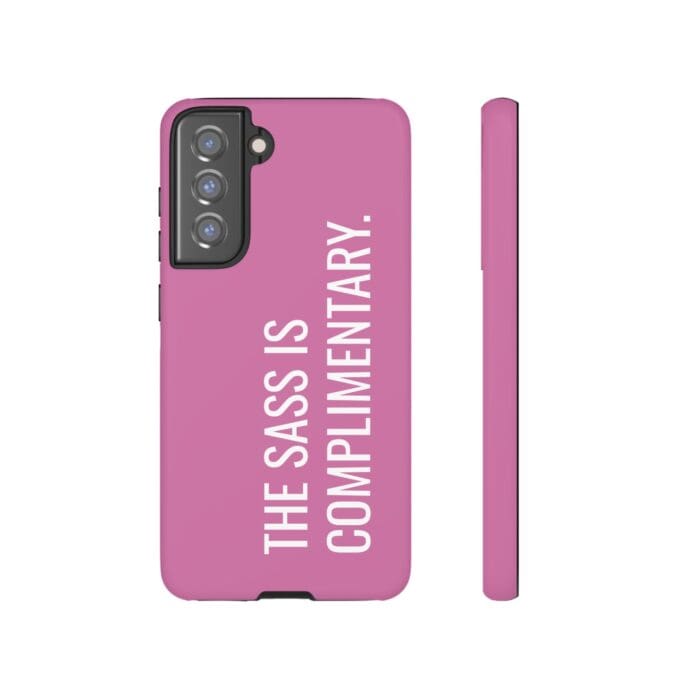 'The Sass is Complimentary' Phone Case (Light Pink) - Image 58