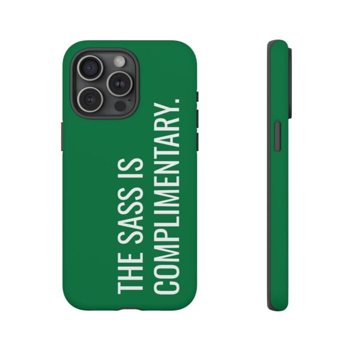 'The Sass is Complimentary' Phone Case (Green) - Image 108