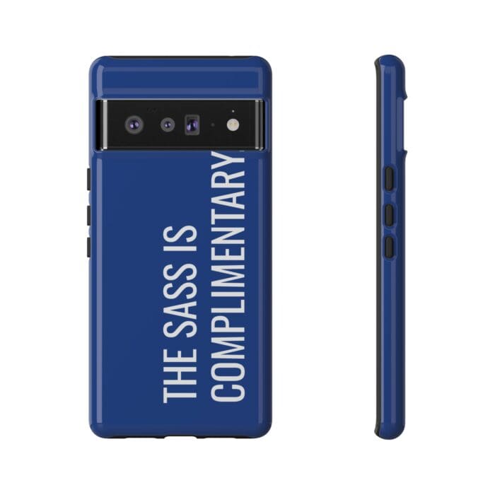'The Sass is Complimentary' Phone Case (Blue) - Image 97
