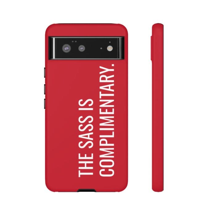 'The Sass is Complimentary' Phone Case (Red) - Image 54