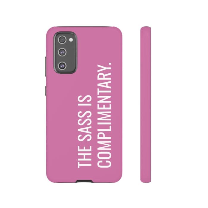 'The Sass is Complimentary' Phone Case (Light Pink) - Image 56