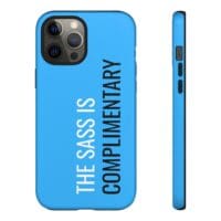 'The Sass is Complimentary' Phone Case ('Two Guys' Blue) - Image 35