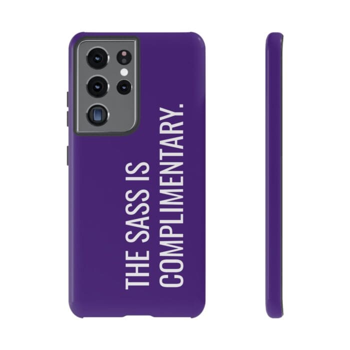 'The Sass is Complimentary' Phone Case (Purple) - Image 49