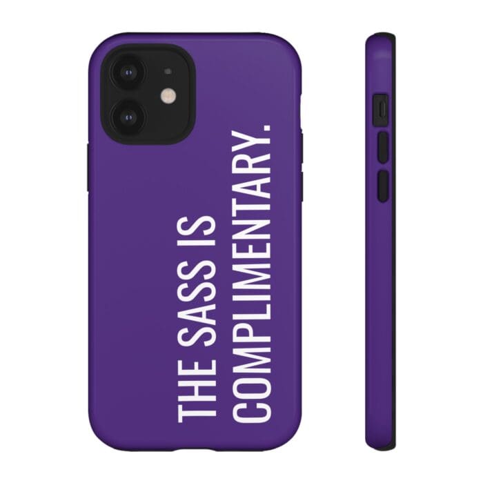 'The Sass is Complimentary' Phone Case (Purple) - Image 31
