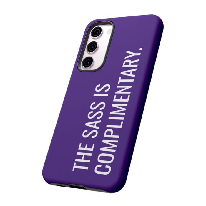 'The Sass is Complimentary' Phone Case (Purple) - Image 88