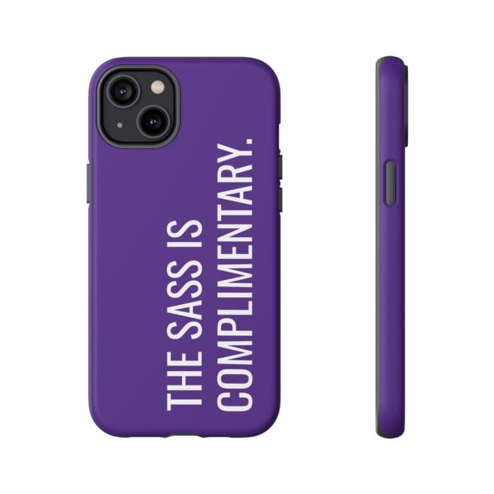 'The Sass is Complimentary' Phone Case (Purple) - Image 75