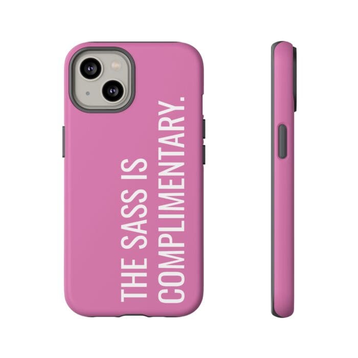 'The Sass is Complimentary' Phone Case (Light Pink) - Image 67