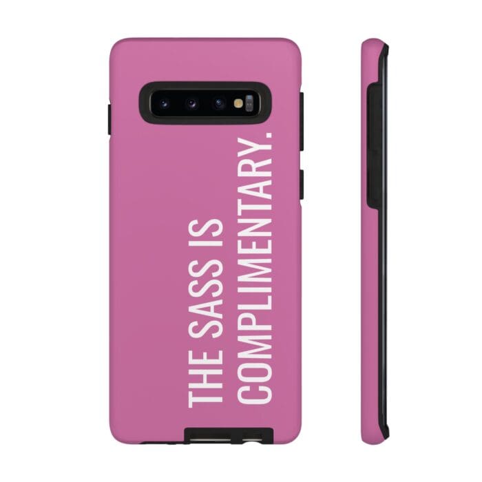 'The Sass is Complimentary' Phone Case (Light Pink) - Image 16