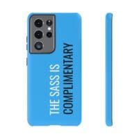 'The Sass is Complimentary' Phone Case ('Two Guys' Blue) - Image 50
