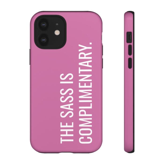 'The Sass is Complimentary' Phone Case (Light Pink) - Image 31