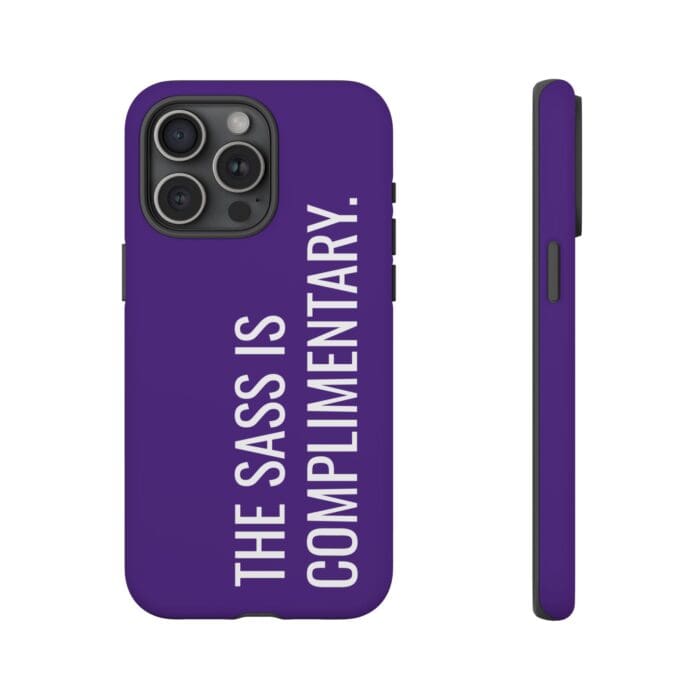 'The Sass is Complimentary' Phone Case (Purple) - Image 108