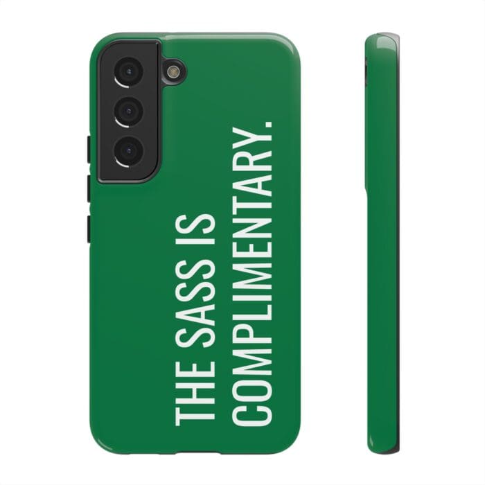 'The Sass is Complimentary' Phone Case (Green) - Image 59