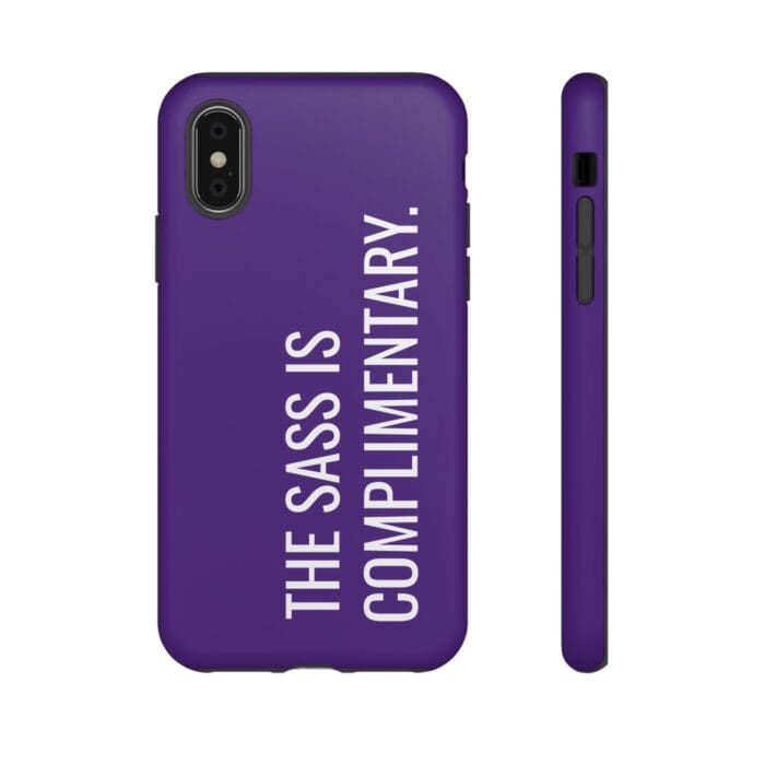 'The Sass is Complimentary' Phone Case (Purple) - Image 10