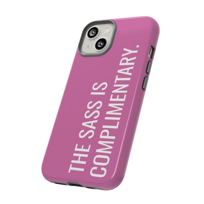 'The Sass is Complimentary' Phone Case (Light Pink) - Image 66