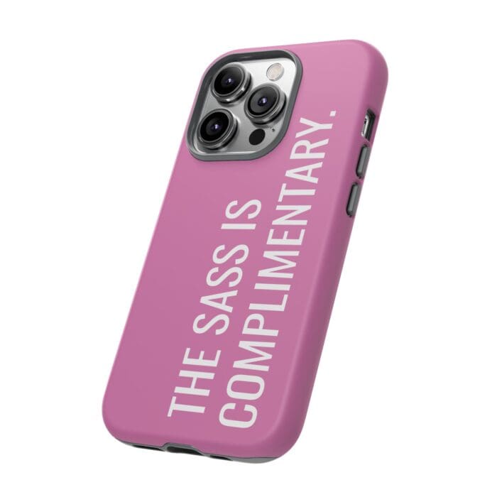 'The Sass is Complimentary' Phone Case (Light Pink) - Image 72