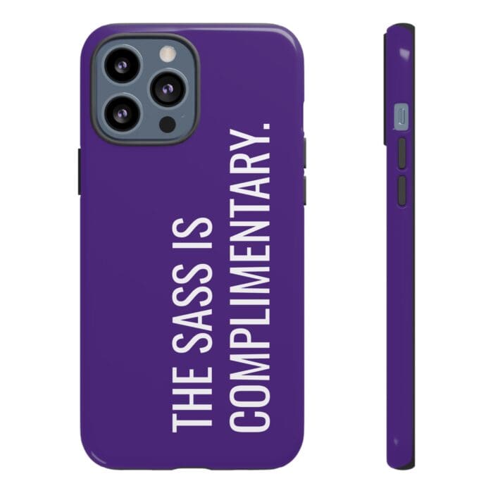 'The Sass is Complimentary' Phone Case (Purple) - Image 43
