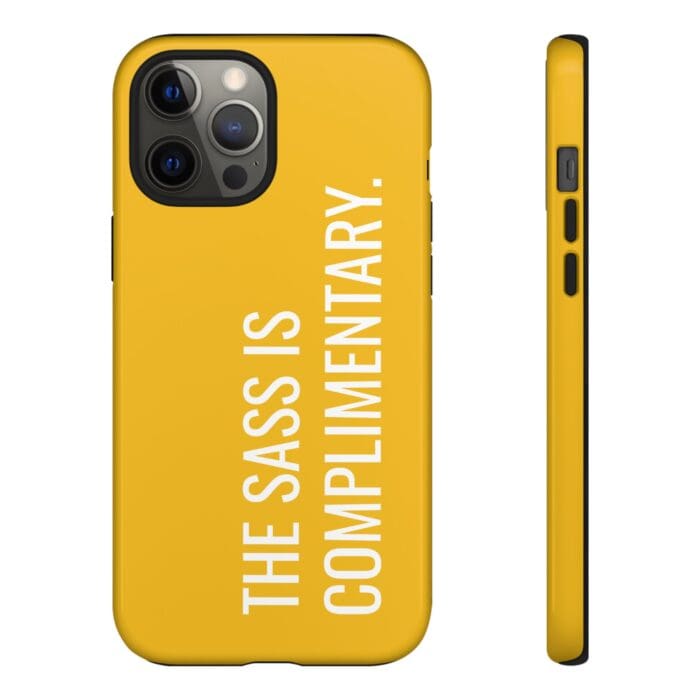 'The Sass is Complimentary' Phone Case (Yellow) - Image 35