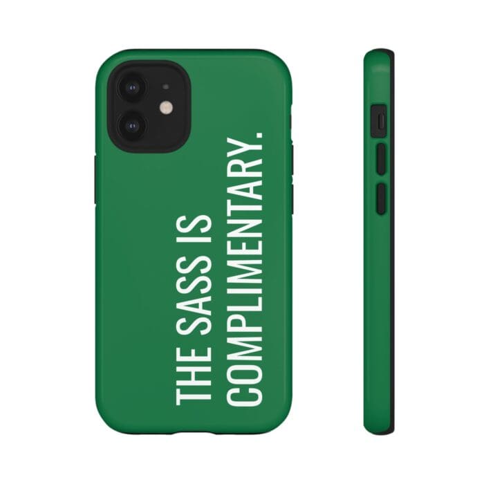 'The Sass is Complimentary' Phone Case (Green) - Image 29
