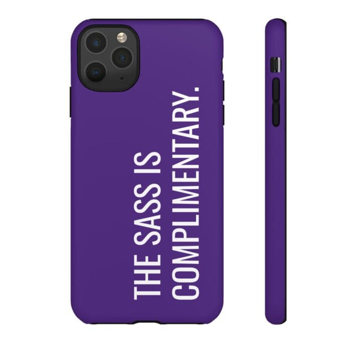 'The Sass is Complimentary' Phone Case (Purple) - Image 22