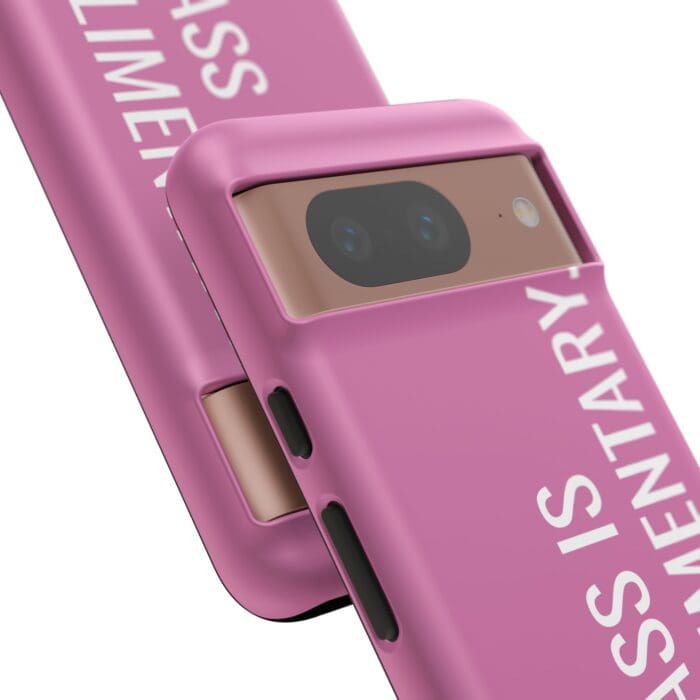 'The Sass is Complimentary' Phone Case (Light Pink) - Image 128
