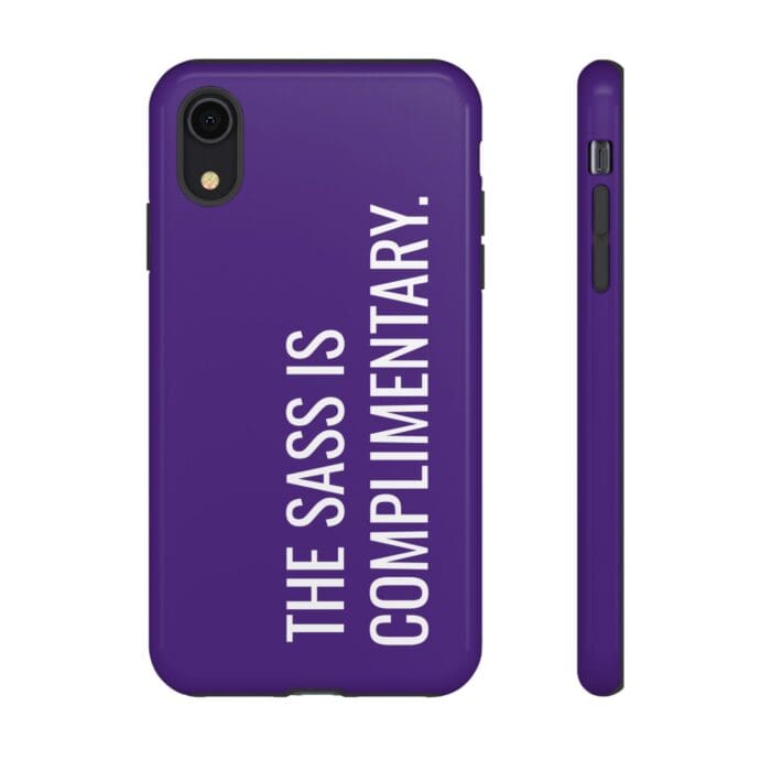 'The Sass is Complimentary' Phone Case (Purple) - Image 7
