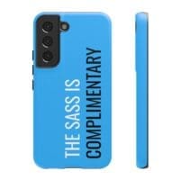 'The Sass is Complimentary' Phone Case ('Two Guys' Blue) - Image 60