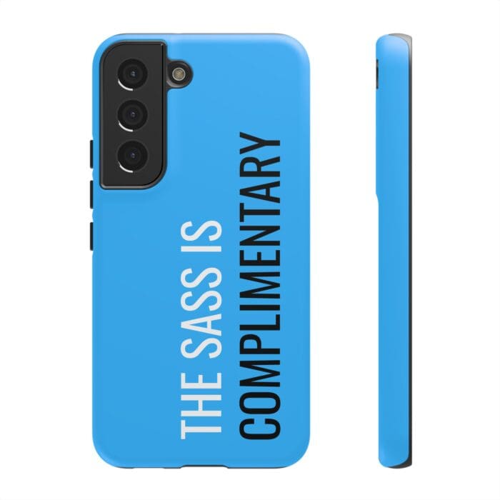 'The Sass is Complimentary' Phone Case ('Two Guys' Blue) - Image 60