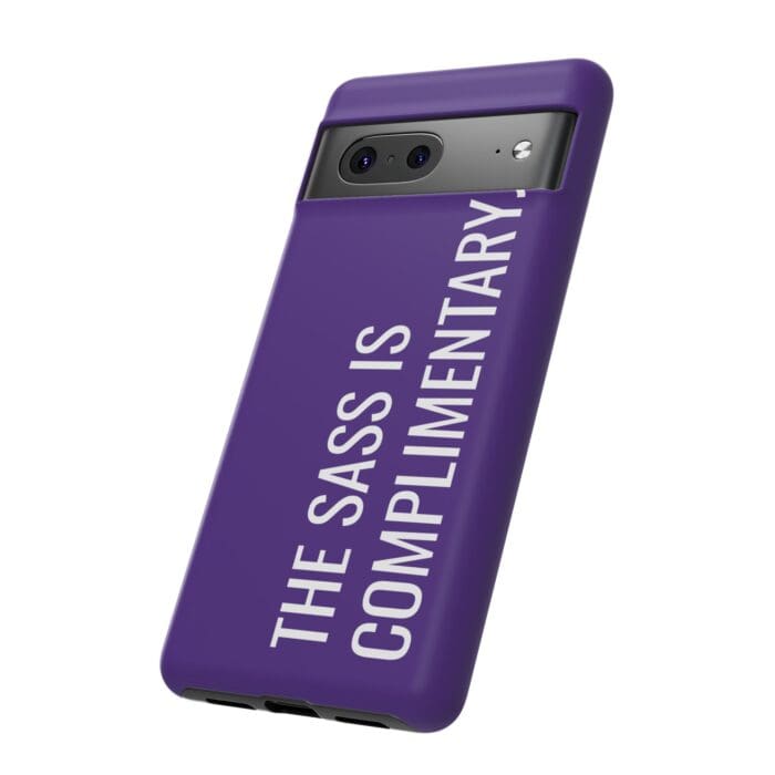 'The Sass is Complimentary' Phone Case (Purple) - Image 96