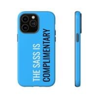 'The Sass is Complimentary' Phone Case ('Two Guys' Blue) - Image 77