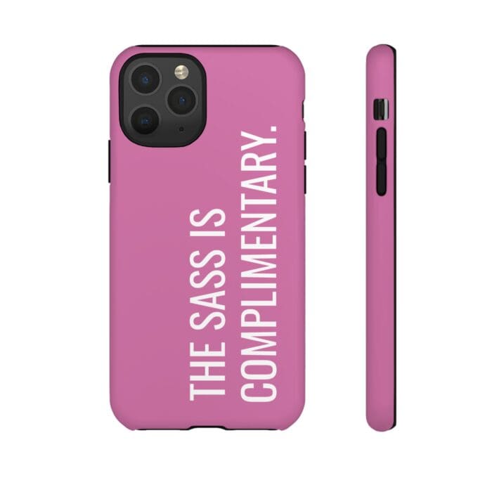 'The Sass is Complimentary' Phone Case (Light Pink) - Image 20