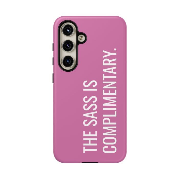 'The Sass is Complimentary' Phone Case (Light Pink) - Image 111