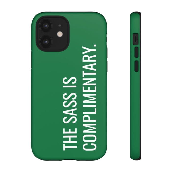'The Sass is Complimentary' Phone Case (Green) - Image 32