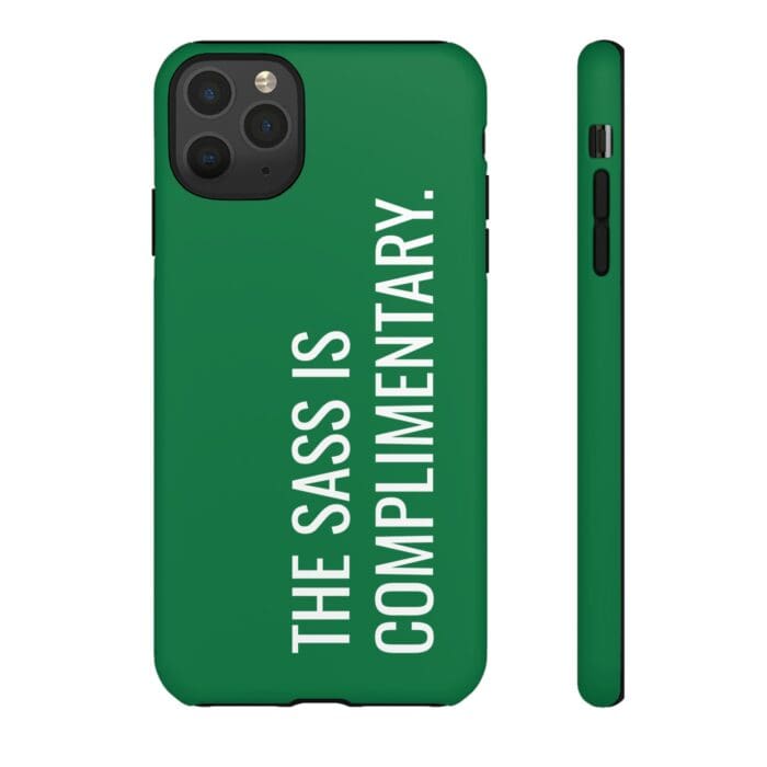 'The Sass is Complimentary' Phone Case (Green) - Image 22
