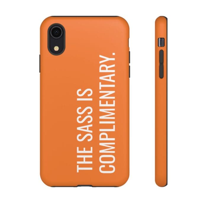 'The Sass is Complimentary' Phone Case (Orange) - Image 8