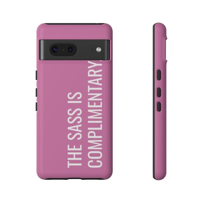 'The Sass is Complimentary' Phone Case (Light Pink) - Image 95