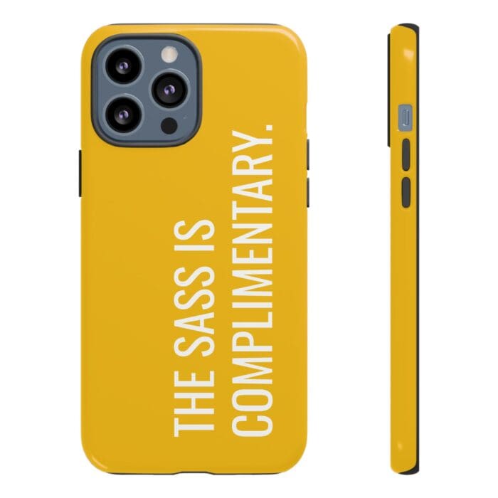 'The Sass is Complimentary' Phone Case (Yellow) - Image 43