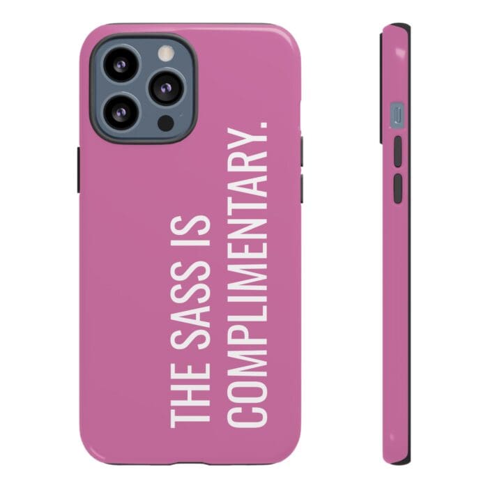 'The Sass is Complimentary' Phone Case (Light Pink) - Image 43
