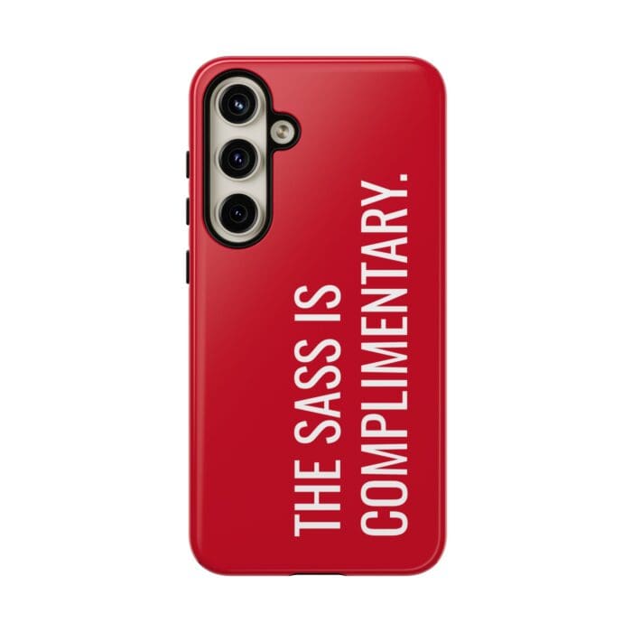 'The Sass is Complimentary' Phone Case (Red) - Image 119
