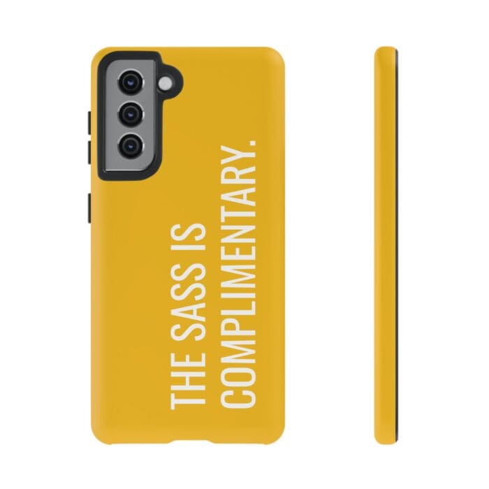 'The Sass is Complimentary' Phone Case (Yellow) - Image 46